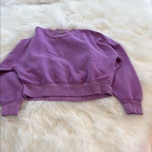 Purple Cropped Sweatshirt